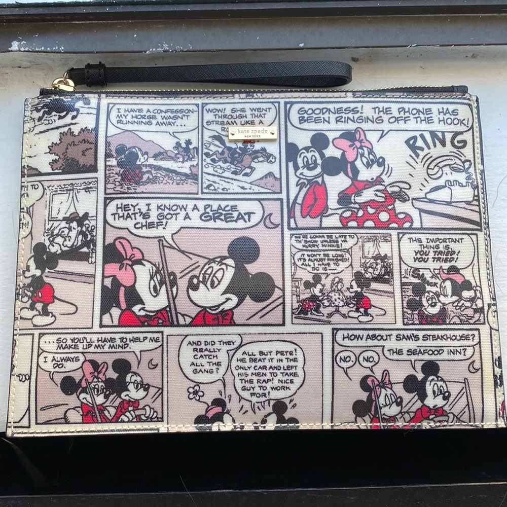 NWOT Kate Spade Mickey & Minnie Mouse Pouch